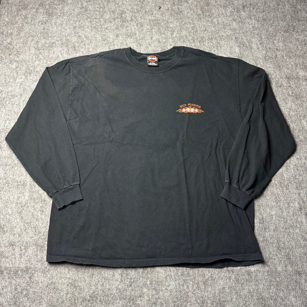 Harley Davidson Long Sleeve T Shirt 2XL Skip Fordyce Bike Night Riverside CA